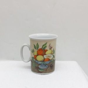 1855 Email de Limoges Hand Decorated Coffee Mug